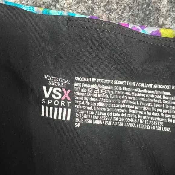 Victorias Secret VSX Sport Knockout Tight logo on leg Excellent used condition S - Picture 4 of 5